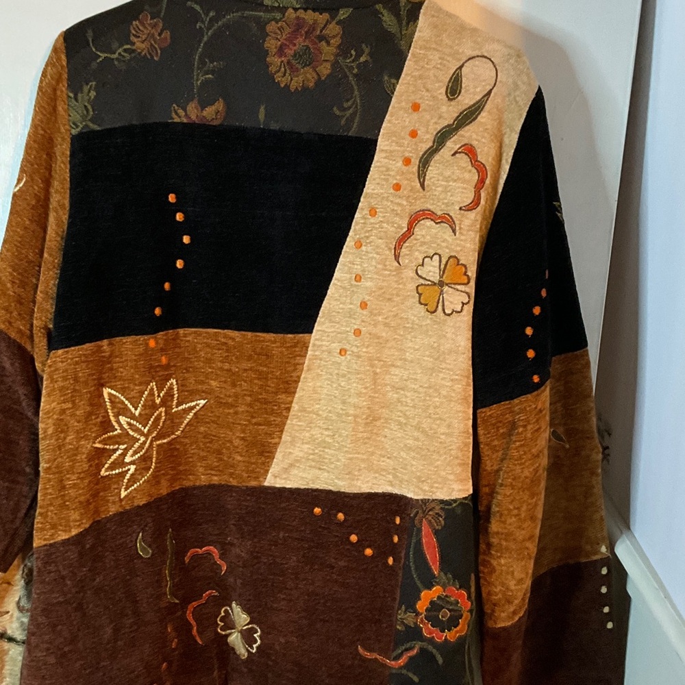 Dressbarn Multicolor Patchwork Blazer - image 2